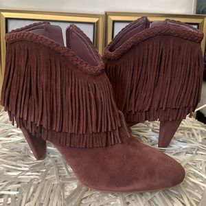 Vince Camuto Double Fringe suede Booties